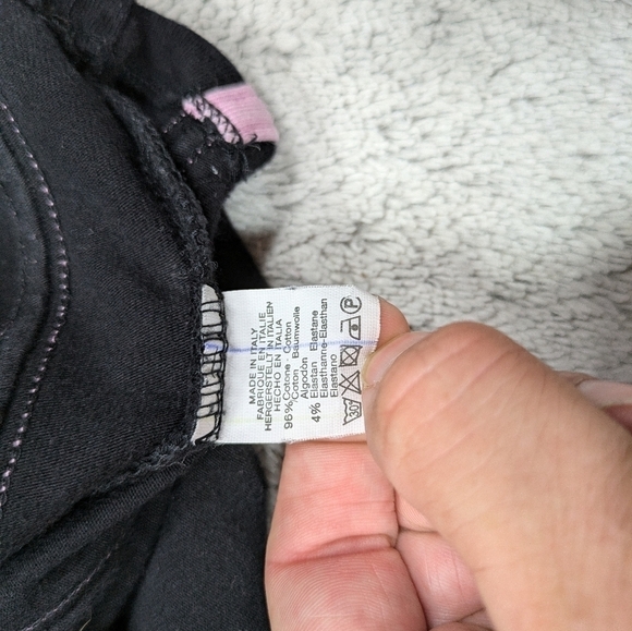 Brandy Melville Top Women's XS/S Black Pink Lauren Crop Tank Sporty Y2K - Picture 5 of 6